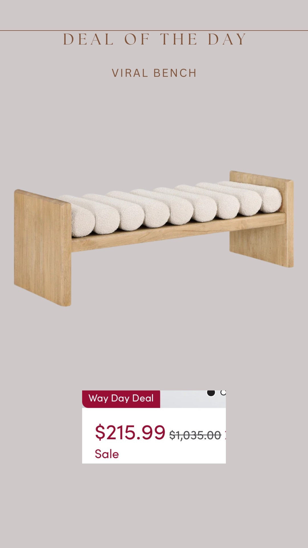OMG!! This viral bench is the lowest I’ve ever seen / 79% off!!!! 😱😱🤯🤯 will sellout with this deal!



#LTKSaleAlert #LTKHome #LTKStyleTip