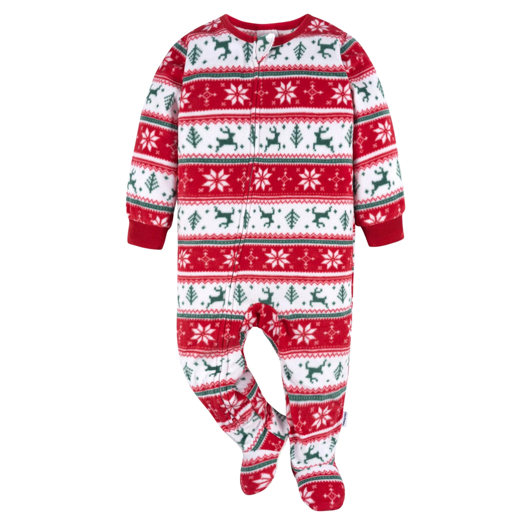 Baby & Toddler Neutral Deer Fairisle Footed Fleece Pajamas | Gerber Childrenswear
