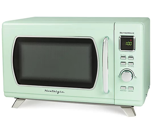 Nostalgia Retro Seafoam Green 0.9 Cubic Ft. Microwave | QVC