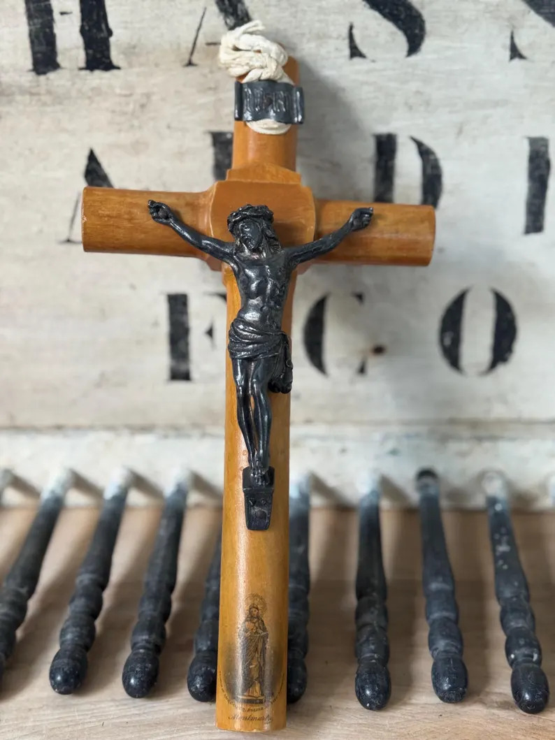 Antique French Wooden Crucifix Vintage French Wood Crucifix Vintage Cross Vintage Crucifix Vintag... | Etsy (US)