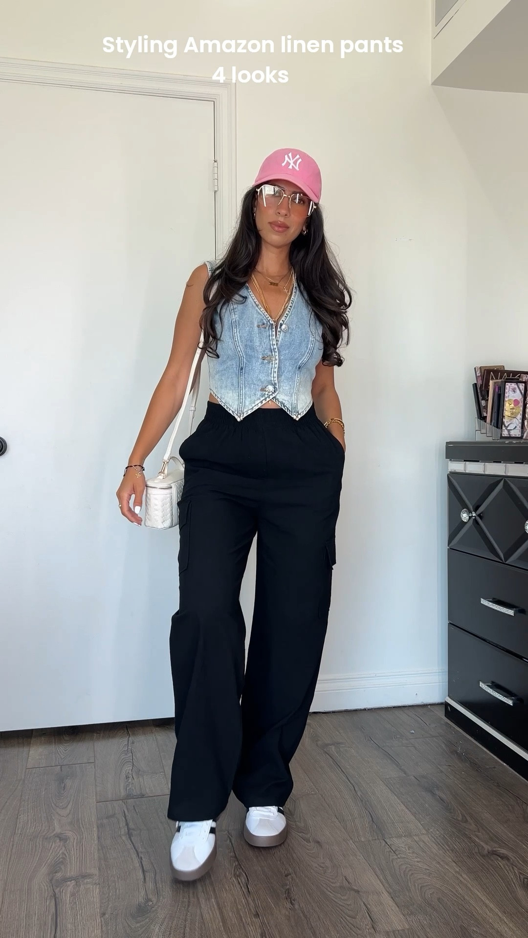 Amazon Summer linen pants 4 ways
Size medium in the pants 
Small in all the tops 

#LTKStyleTip #LTKFindsUnder50 #LTKSummerEdit