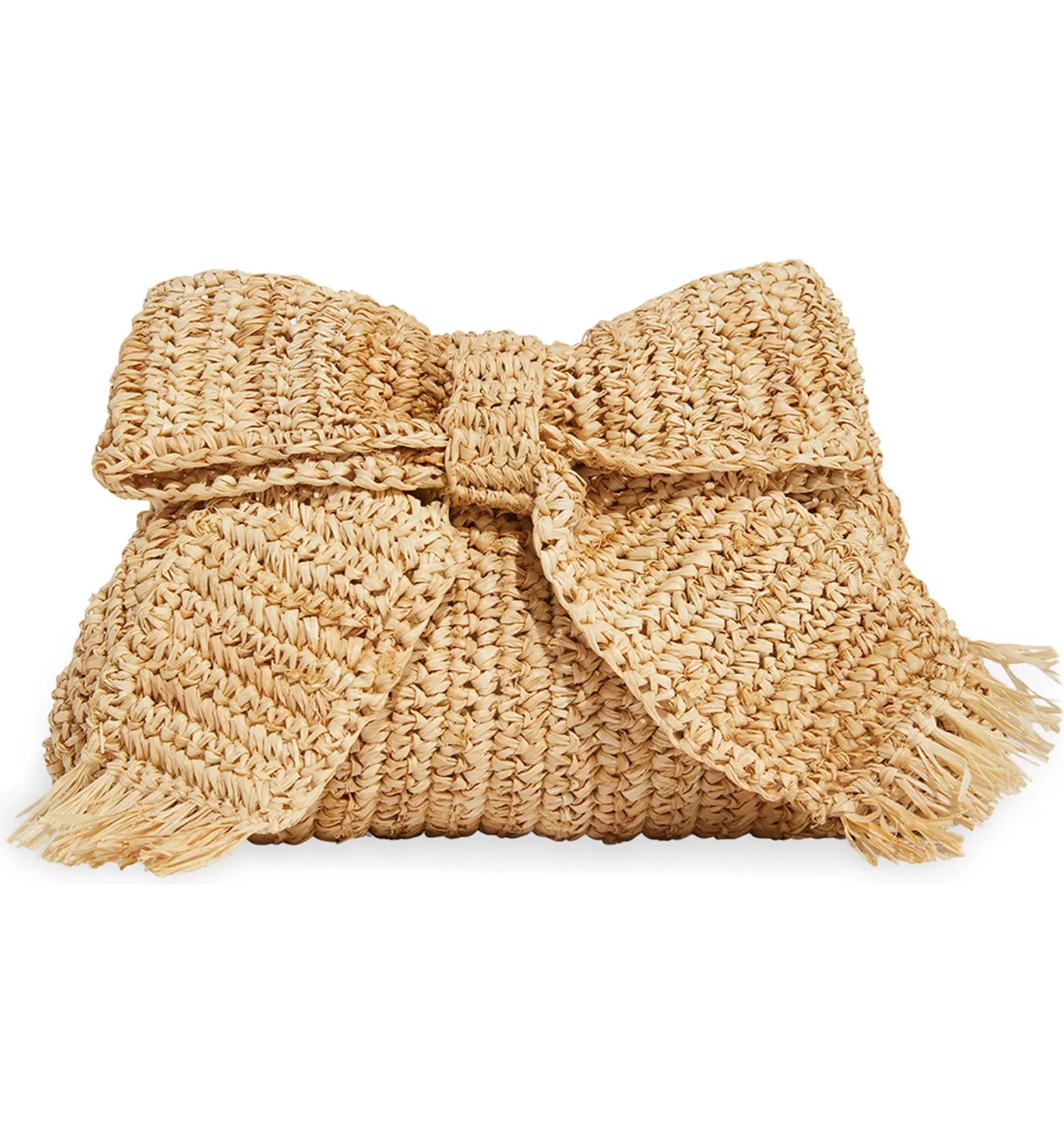Crochet Raffia Bow Clutch | Nordstrom