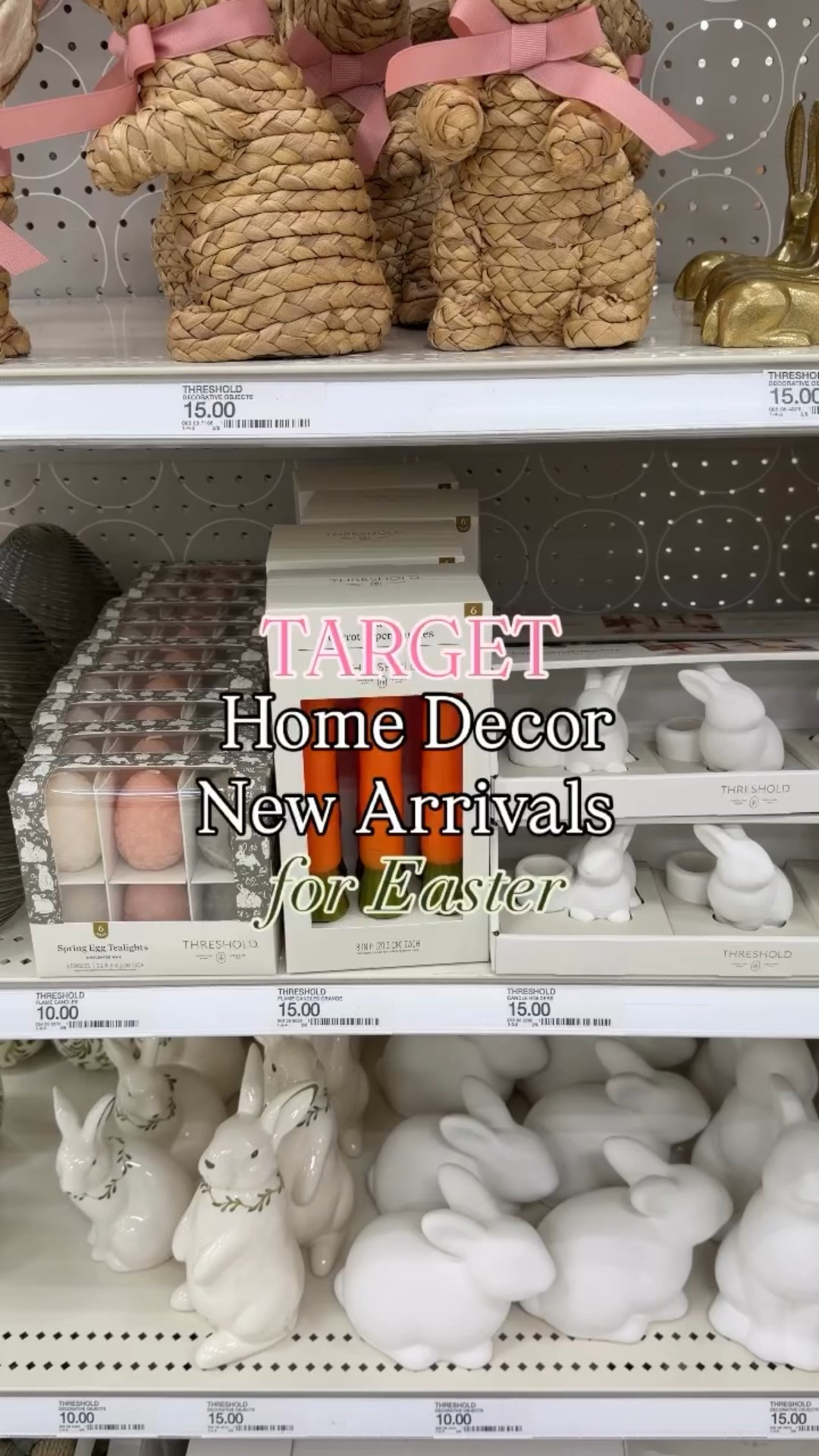 I just fell in love with Target’s new Easter decor! 😍 The classic whites and pops of pinks and greens in this collection are so beautiful for Spring! 
Comment SHOP and I’ll send you the links!🤍

#targetspring #targethomedecor #easterhomedecor #targetstyle #targethome