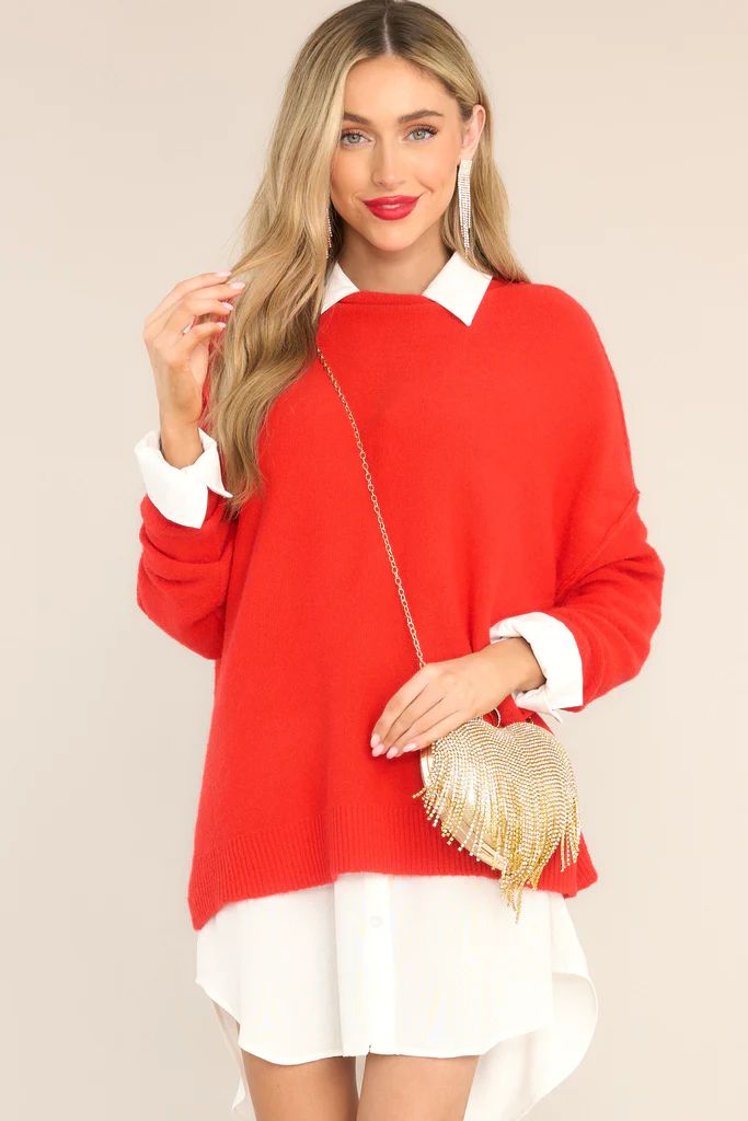 Full Heart Red Sweater | Red Dress 