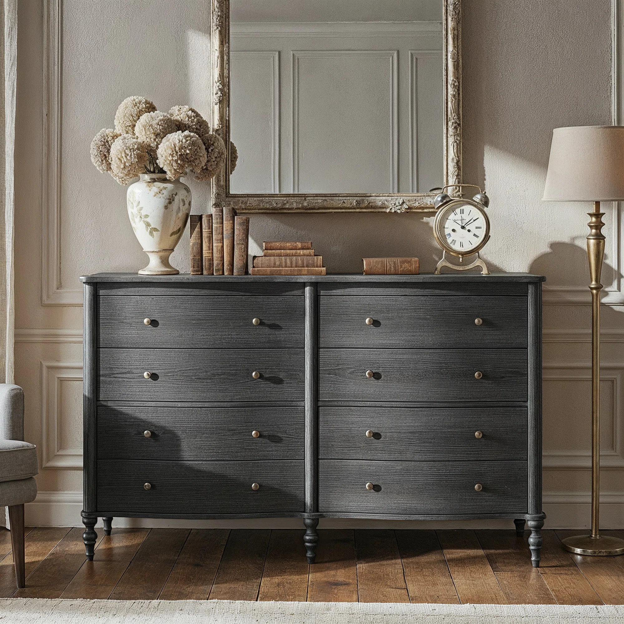 63'' W Vintage 8-Drawer Dresser With Curved Panels & Solid Wood Base | Wayfair North America