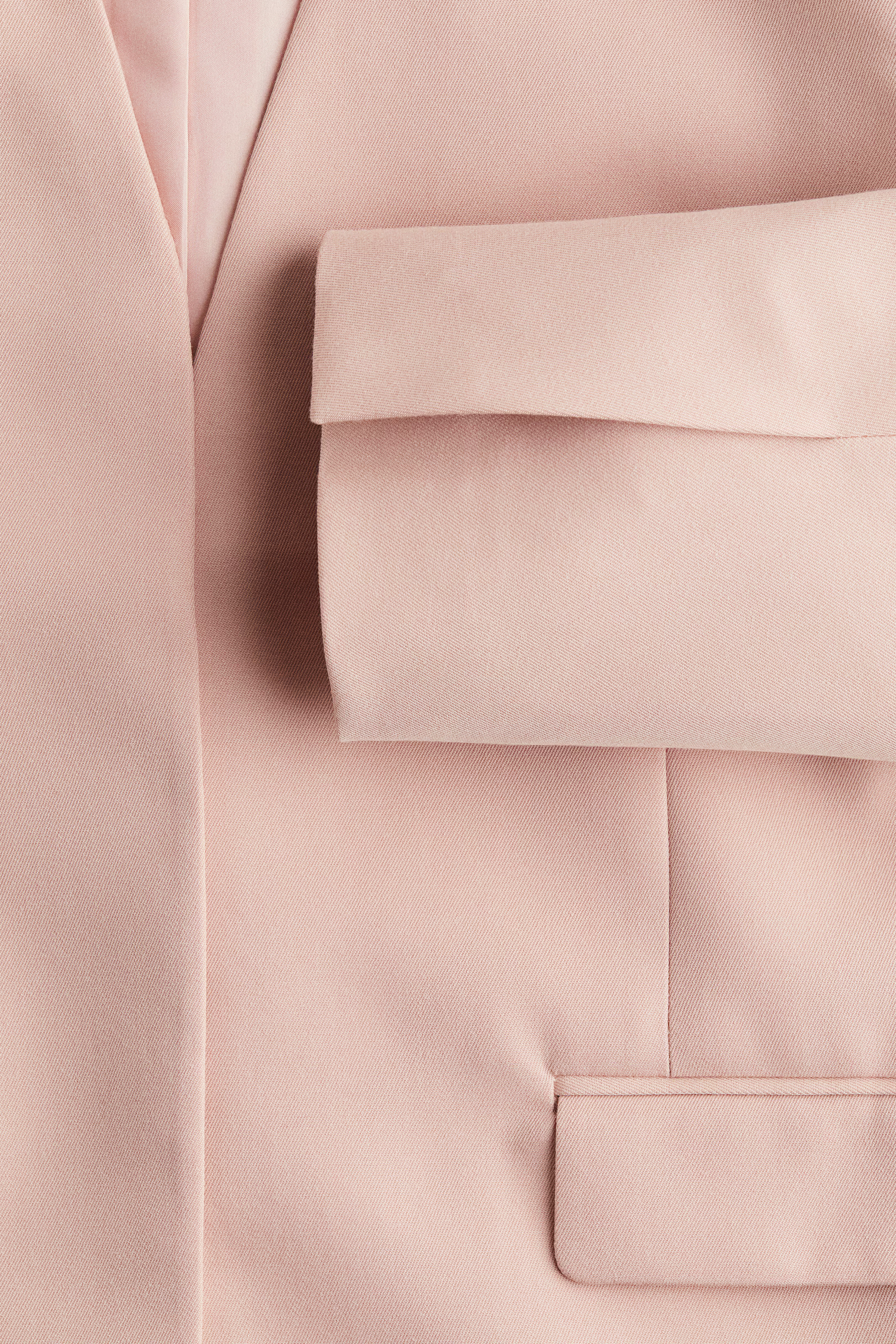 Collarless twill blazer | H&M (UK, MY, IN, SG, PH, TW, HK)