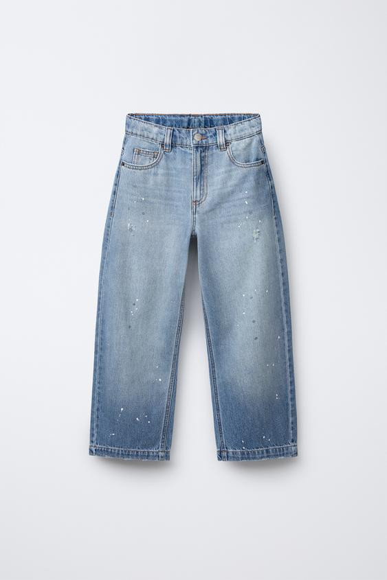 SPOTTED RELAXED BALLOON JEANS | Zara US
