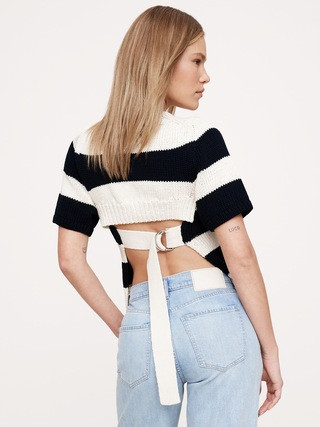 Cotton Open-Back Sweater Top | Banana Republic (US)