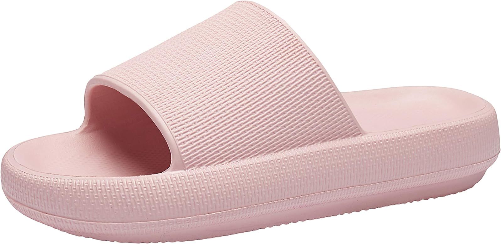 Slippers for Women and Men Quick Drying Bathroom Shower Sandals Open Toe Soft Cushioned Extra Thi... | Amazon (US)