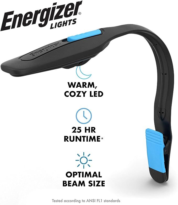 Energizer Clip on Book Light for Reading in Bed, LED Reading Light for Books and Kindles, 25 Hour... | Amazon (US)