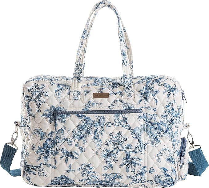 Maison d' Hermine Weekend Bag Cotton Quilted Duffel Overnight Luggage Weekender Gym Bag for Gifts... | Amazon (US)