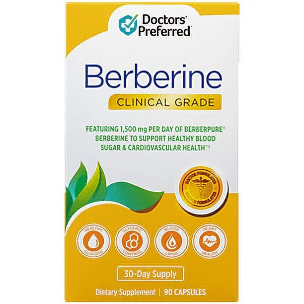 Doctors’ Preferred Clinical Grade Berberine - Supports Healthy Blood Sugar Levels - 1,500 MG (9... | Walmart (US)