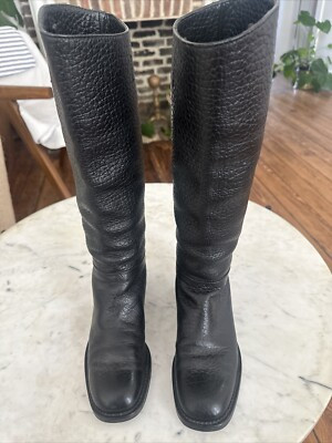Vintage Prada Riding Boots Black EU 37  | eBay | eBay US