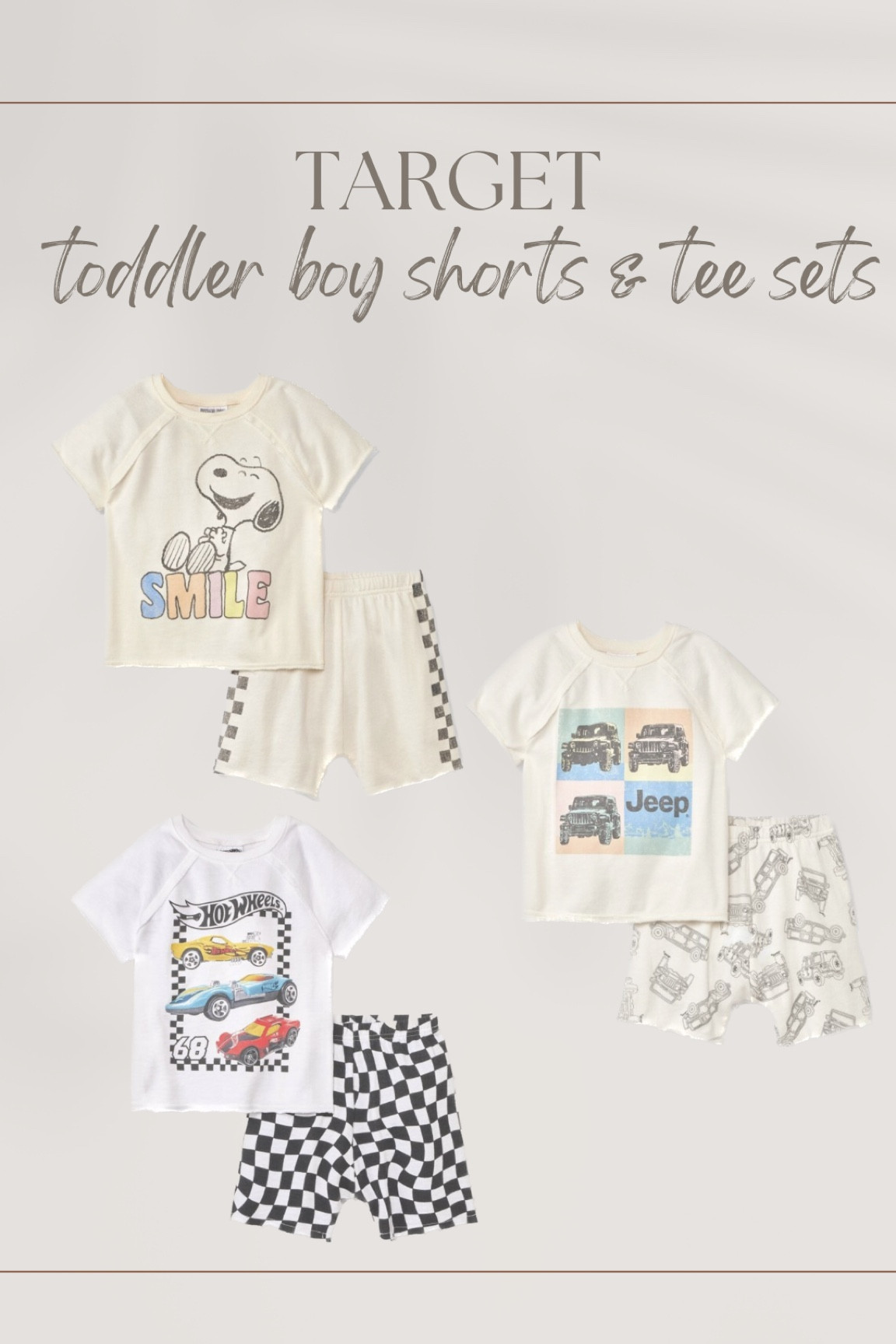 Target / toddler boy T-shirt and short set 

toddler boy | toddler boy style | toddler boy outfits | toddler boy fashion | toddler boy clothes | toddler ootd | toddler clothes | toddler finds | toddler outfit inspo | boy clothes | toddler boy outfit inspo | OOTD | cool toddler boy style | trendy toddler style

#LTKstyletip #LTKbaby #LTKkids