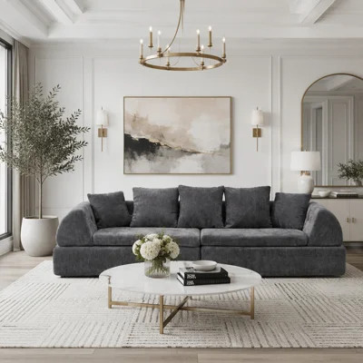 Cloud Modular Sectional Sofa - Shape Boneless Couch & Deep Fluffy Seat, No Assembly Required for Living Room and Bedroom | Wayfair North America