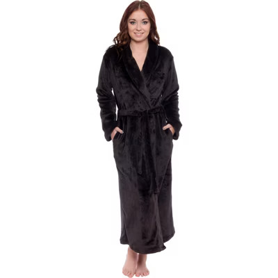 Silver Lilly - Women's Full Length Plush Luxury Bathrobe | Target