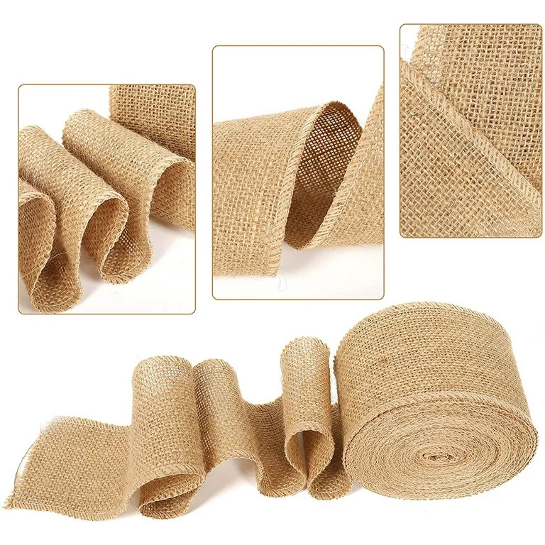 Ribbons for Craft Gift Wrapping Burlap Wired Ribbon Christmas Garland with for DIY Craft Thin Tre... | Walmart (US)