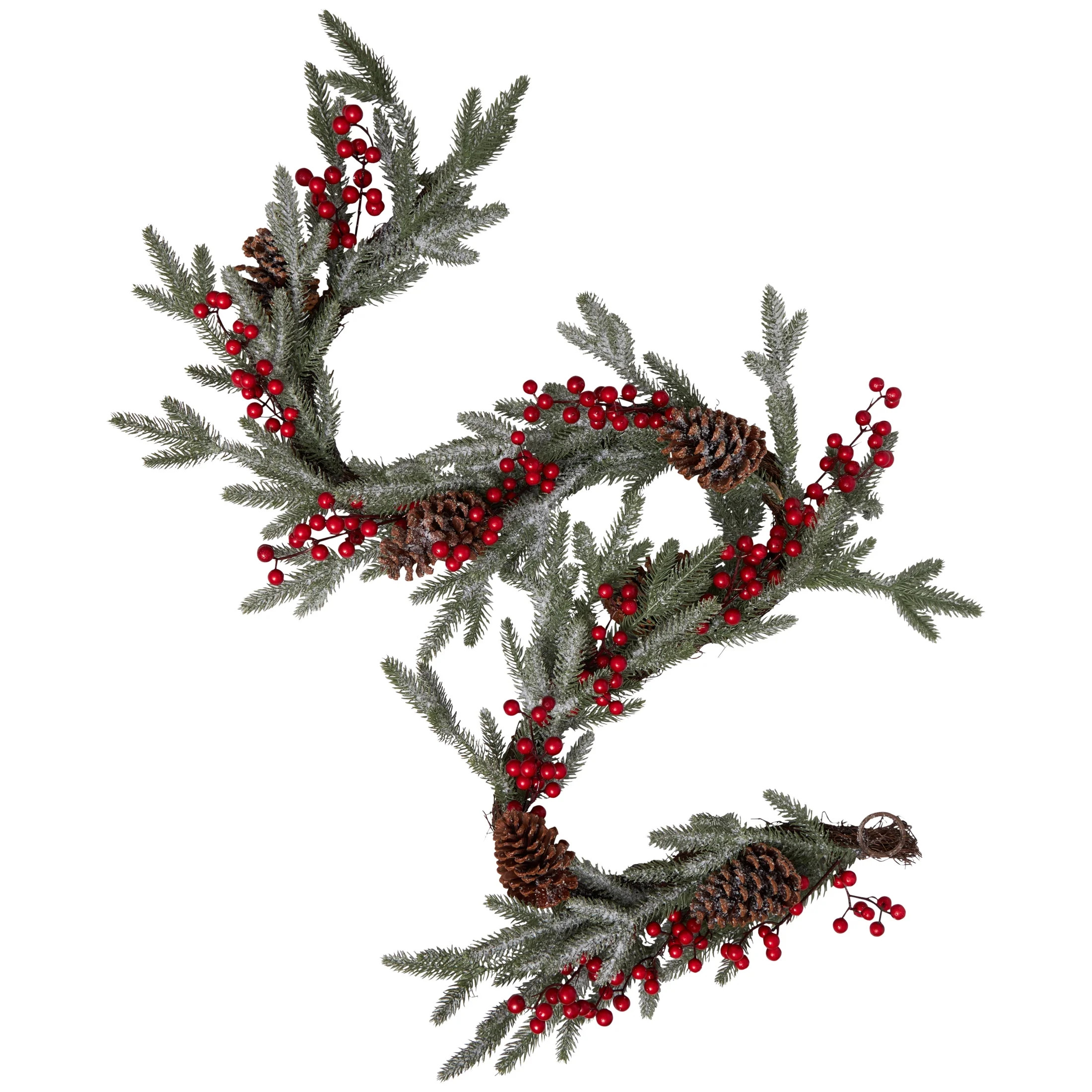 Frosted Red Berry and Pinecone Garland, 6 ft, by Holiday Time - Walmart.com | Walmart (US)