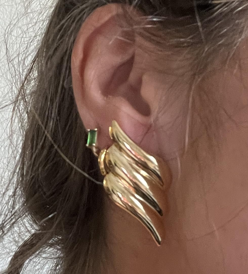 Large Statement Chunky Stud Earrings for Women Trendy Vintage Large Geometric Earrings Jewelry | Amazon (US)