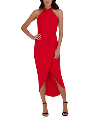 julia jordan Knot-Neck Tulip-Hem Midi Dress   & Reviews - Dresses - Women - Macy's | Macys (US)