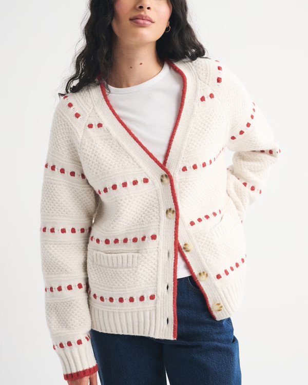 Dad V-Neck Cardigan | Abercrombie & Fitch (US)