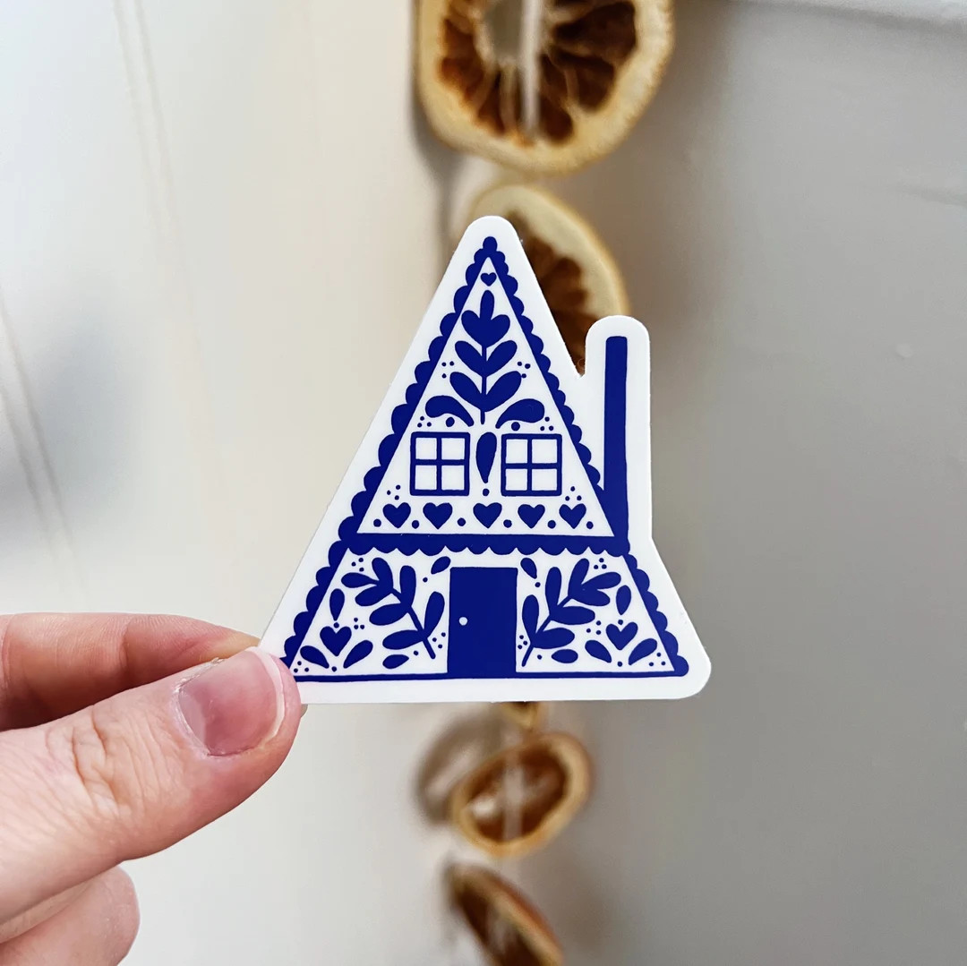 A-frame Cabin Sticker | Etsy (Global)