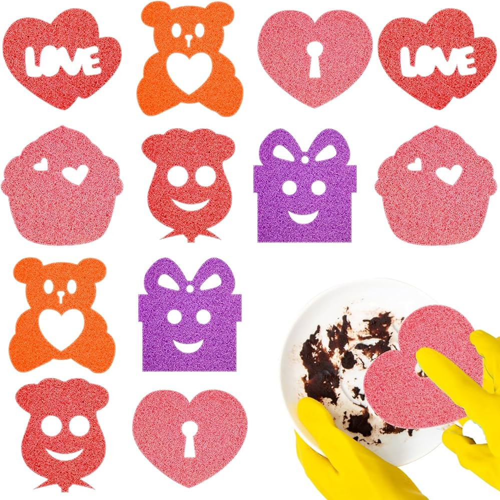 12 Pack Halloween Sponges Halloween Kitchen Decor Halloween Cleaning Sponges Cute Kitchen Scrub S... | Amazon (US)