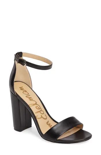 Women's Sam Edelman Yaro Ankle Strap Sandal, Size 5 M - Black | Nordstrom