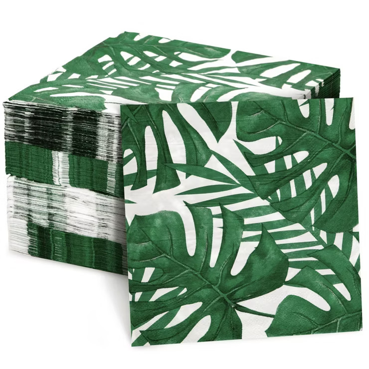 Blue Panda 150 Pack Tropical Palm Leaf Napkins, Hawaiian Luau Napkins for Jungle Safari Party Sup... | Target