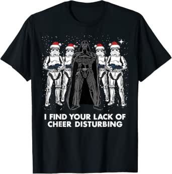 Star Wars Vader Trooper Lack Cheer Christmas Graphic T-Shirt T-Shirt | Amazon (US)
