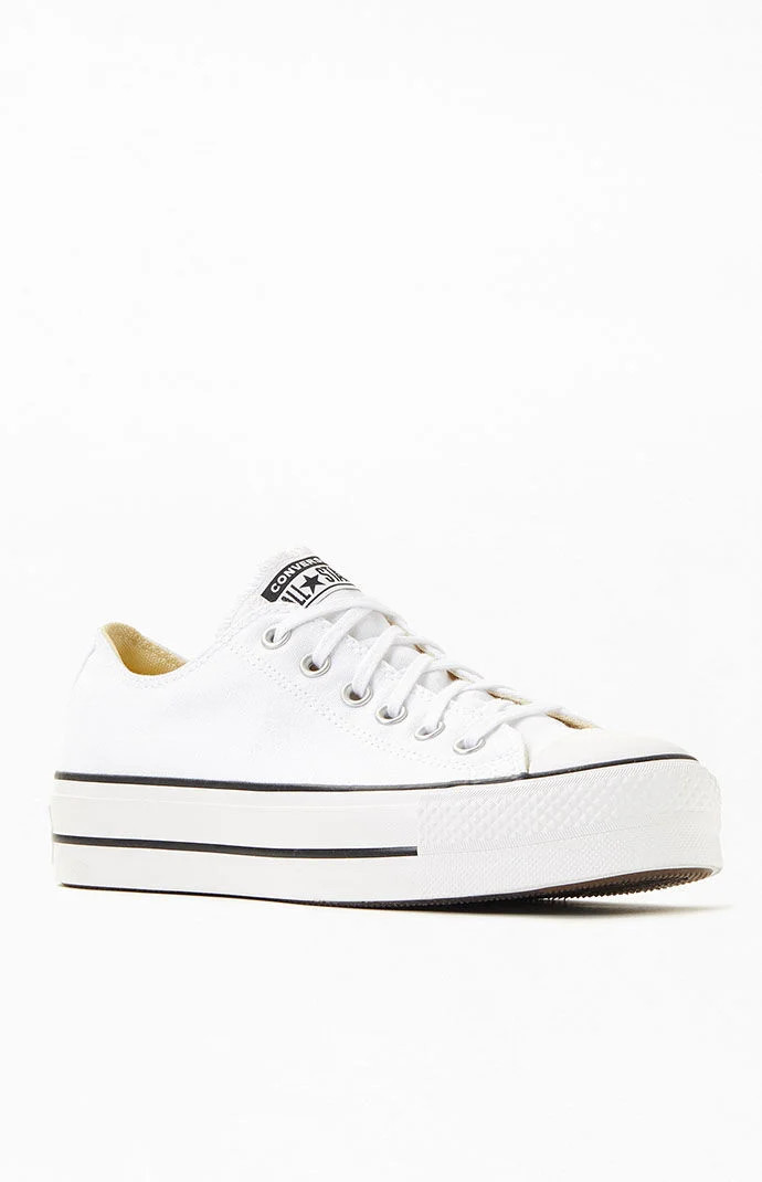 Converse Women's White Chuck Taylor Platform Low Top Sneakers - Size 7.5 | PacSun