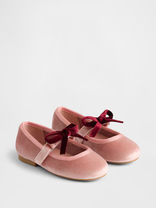 Toddler Velvet Bow Mary Jane Flats | Gap (US)