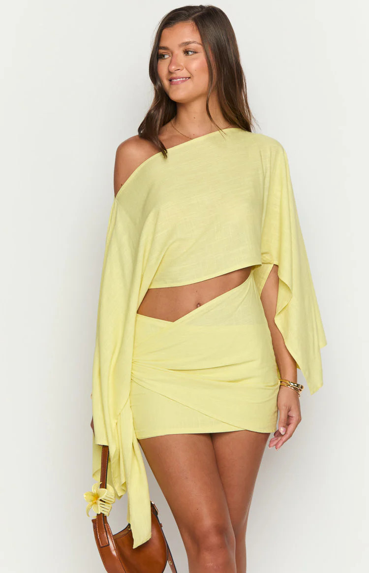 Ryoti Yellow Mini Dress | Beginning Boutique (US)
