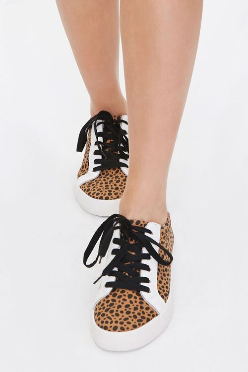 Leopard Print Colorblock Sneakers | Forever 21 (US)