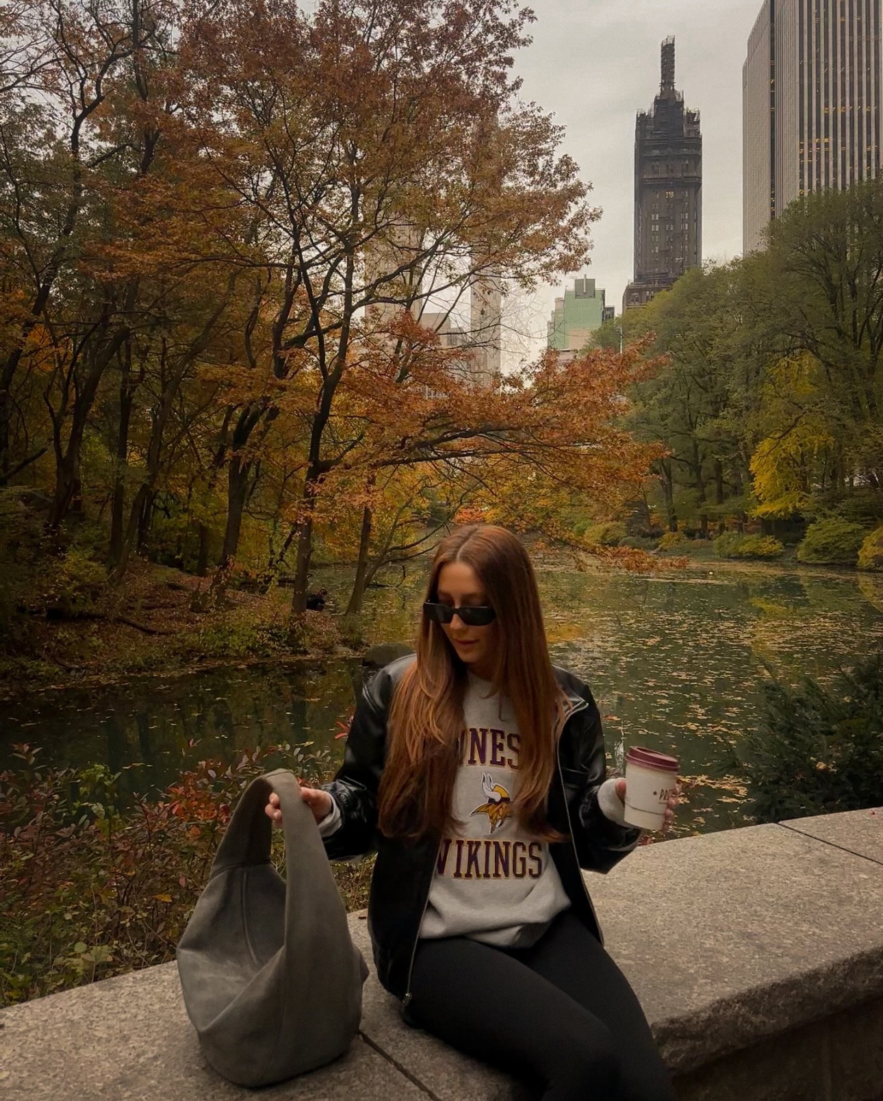 just some nyc strolls & vikings skol’s 🤍☕️🍂 where my mn girlies at?! 😏 the weather may be as fair as my vikings loyalty (lol) but the new lululemon NFL Collection @fanatics is too cute!! shop my fit on my LTK here: https://liketk.it/5vQ5l @shop.LTK #liketkit #lululemon #NFL #famclub #ad #fanatics @lululemon