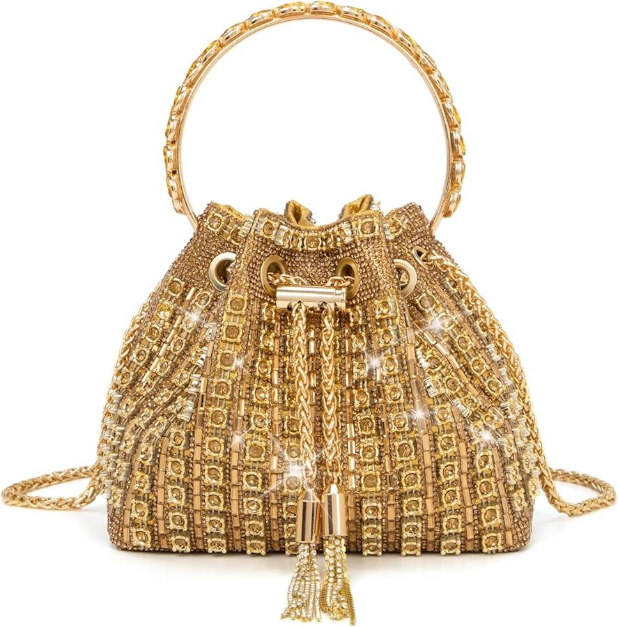 Sparkly Diamond Evening Bag Clutch Purses for Women Rhinestone Purse Glitter Handbag for Party Pr... | Amazon (US)