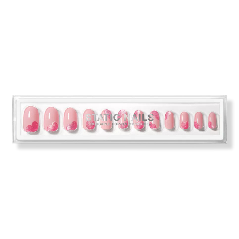 Velvet Hearts Round Reusable Pop-On Manicures | Ulta