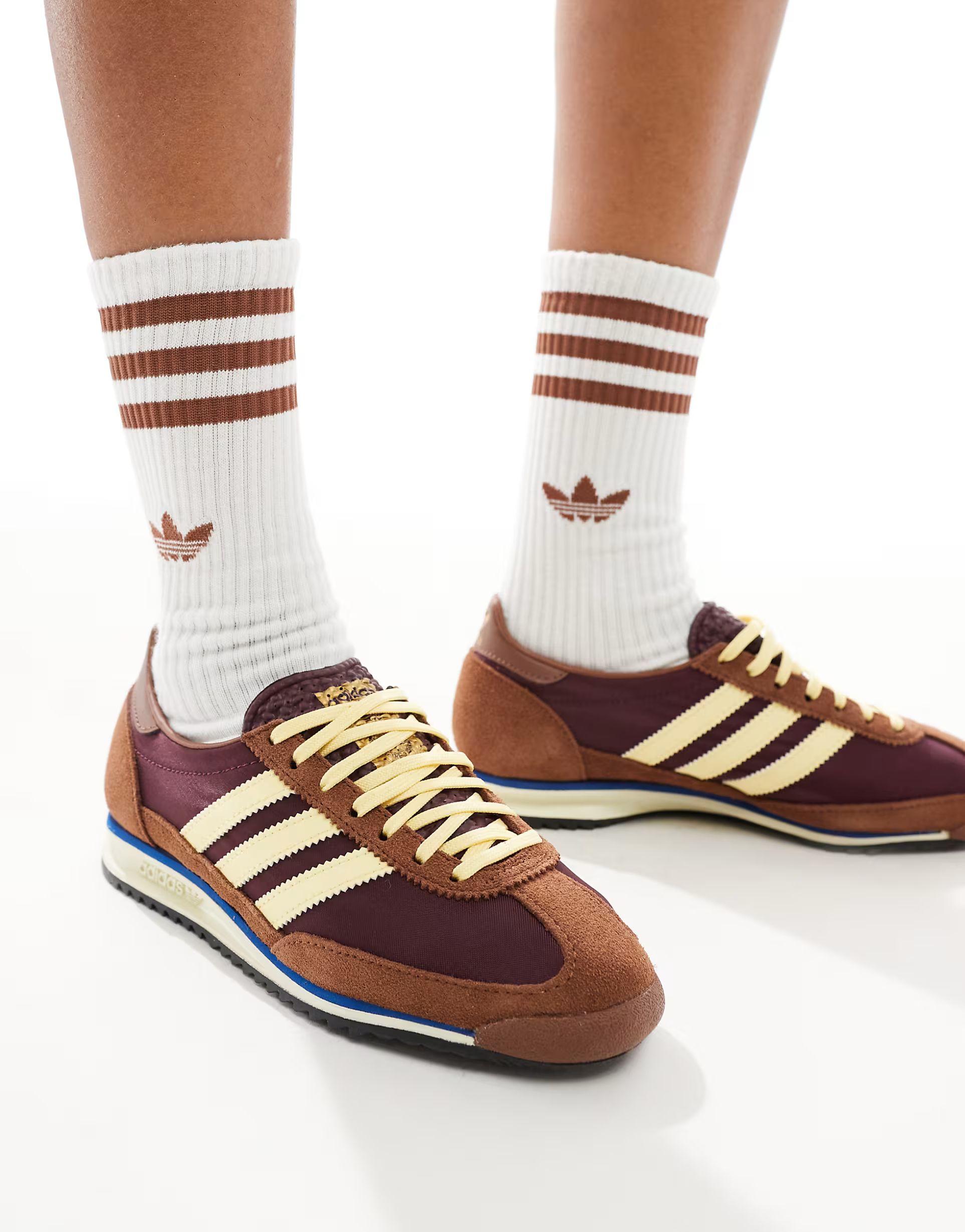 adidas Originals SL 72 OG trainers in brown and yellow | ASOS (Global)