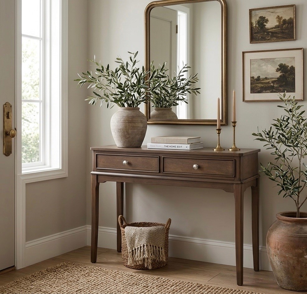 This rustic wooden console table elegantly organizes your entryway with charm, featuring handy drawers and ample space for stylish baskets and decor.

#StylingInspo #DecorOnABudget #UniqueDecor #CreativeStyling #OrganicModern #VintageInspired #EuropeanFarmhouse #QuietLuxuryHome #StudioMcGeeStyle #DarkAcademiaDecor #CollectedHome #WarmMinimalism #cozyhomevibes #consoletable

#LTKcanada #LTKsale #LTKhome