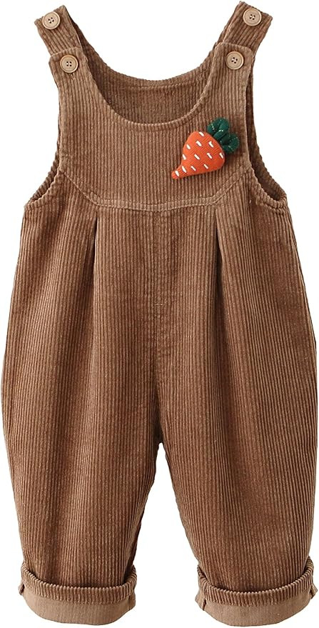 Happy Cherry Toddler Boy Girls Corduroy Overalls Toddler Bib Pants Infant Baby Suspender Jumpsuit... | Amazon (US)