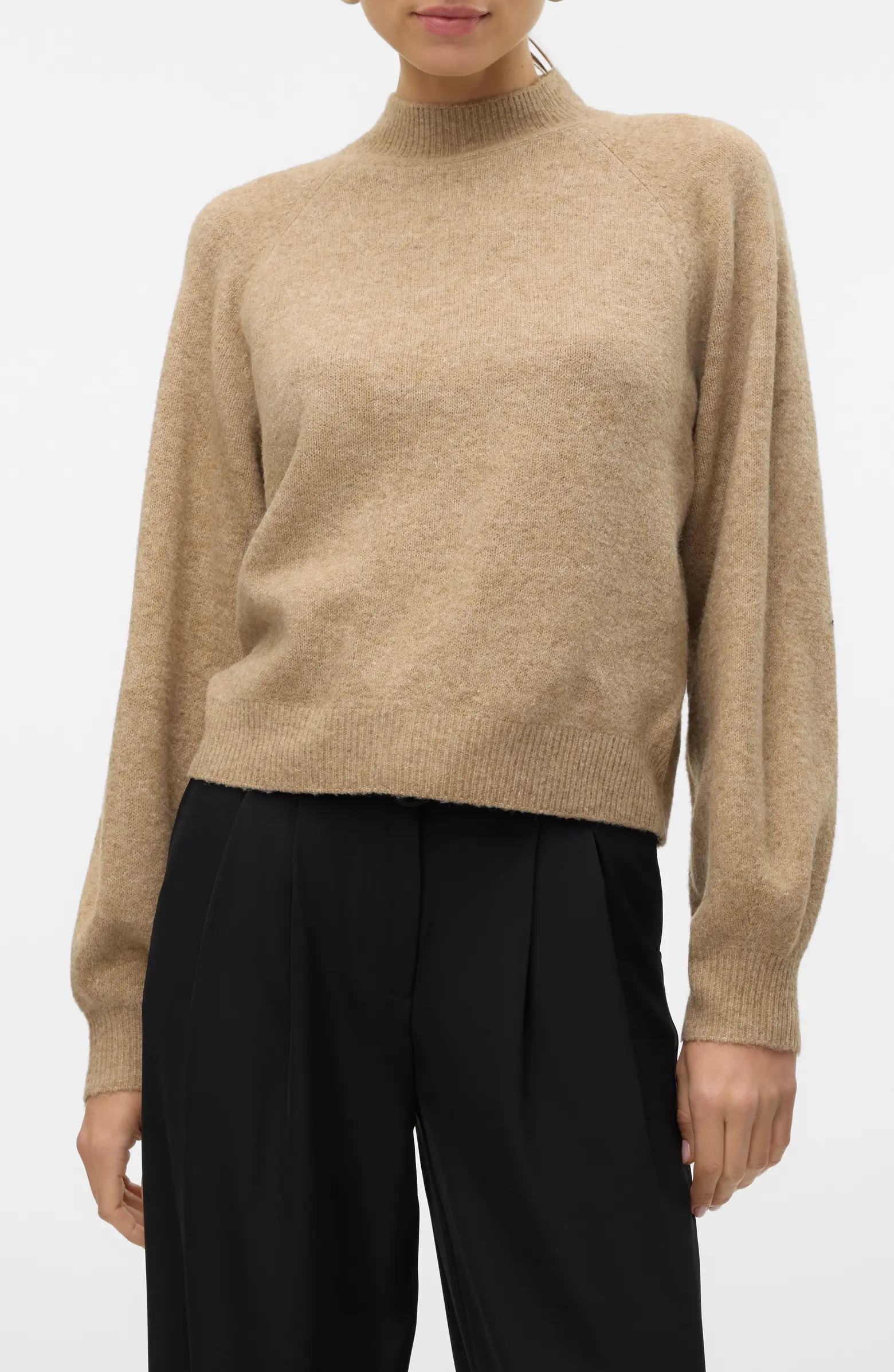 VERO MODA Leaf Mock Neck Sweater | Nordstrom | Nordstrom