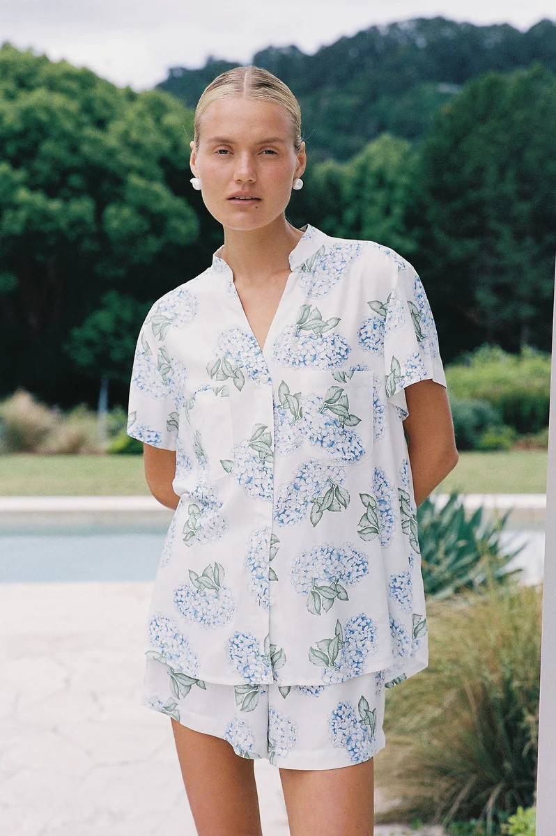 Maggie Pajama Set - Hydrangea Blue | Piyama
