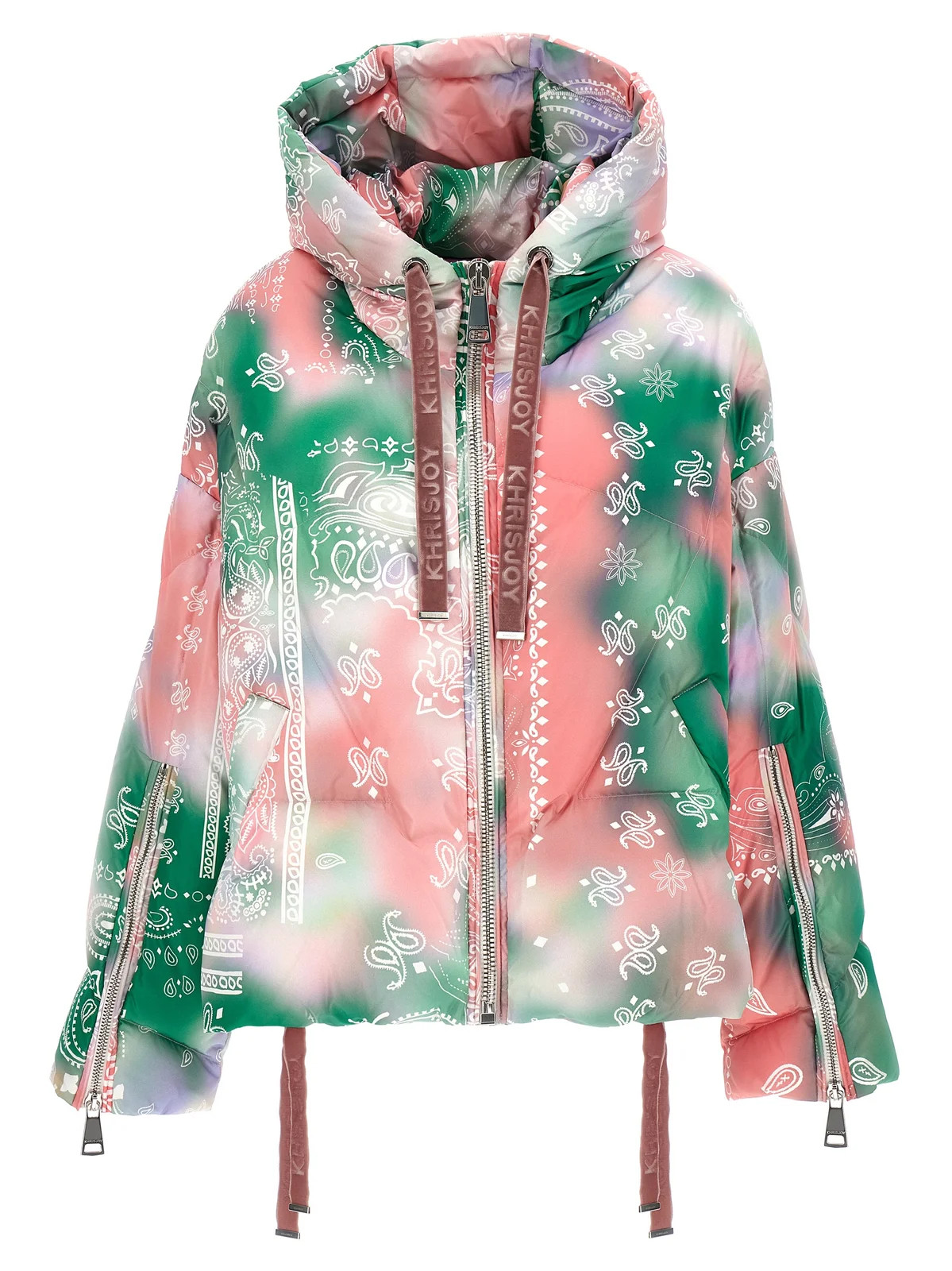 Khrisjoy Puff Khris Bandana Print Down Jacket | Cettire Global