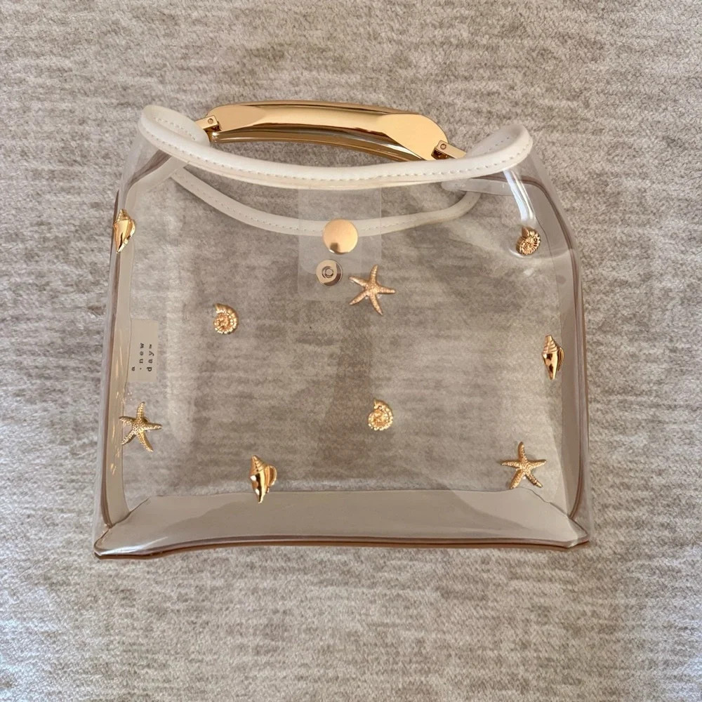 One a Day Clear Gold-Accented Seashell Women's clear Bag | Poshmark