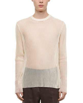 Sheer Striped Relaxed Fit Long Sleeve Tee | Bloomingdale's (US)