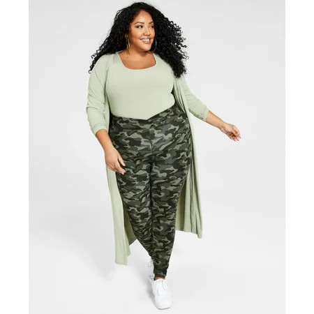 Nina Parker Plus Size Camo Print Leggings Camo Print 0X | Walmart (US)