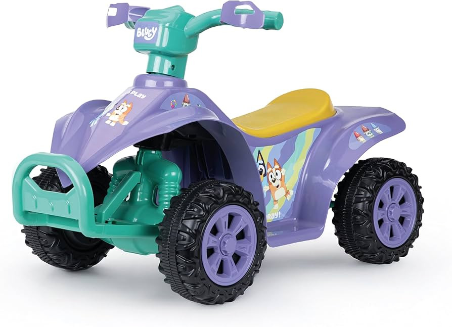 Bluey 6V ATV Quad for Kids - Powerful and Safe Ride-On Toy with Rechargeable Battery - Forward an... | Amazon (US)