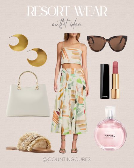 Upgrade your vacation style with this cute two-piece set, white handbag, tortoise sunglasses and more!
#outfitidea #springfashion #resortwear #travellook

#LTKStyleTip #LTKSeasonal #LTKTravel