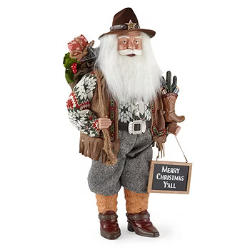 North Pole Trading Co. 18in Cowboy Santa Figurine | JCPenney