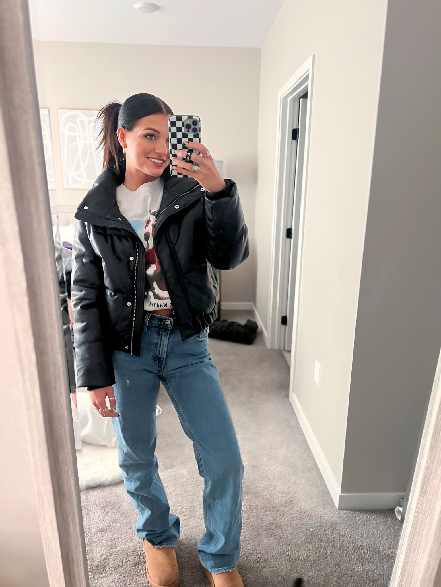 Channeling my inner 90s girlie 🫶 jeans & jacket are on sale!! 

#LTKGiftGuide #LTKSeasonal #LTKfindsunder100